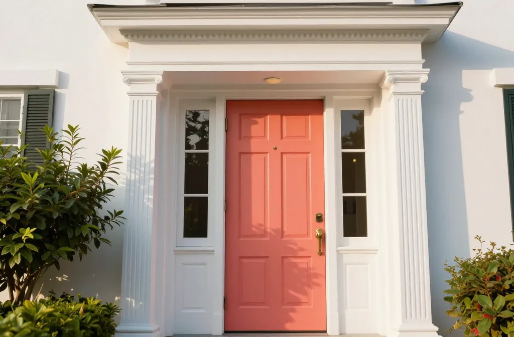 9 Front Door Colors with White House: Bold & Welcoming? 1 9 Front Door Colors with White House: Bold & Welcoming?