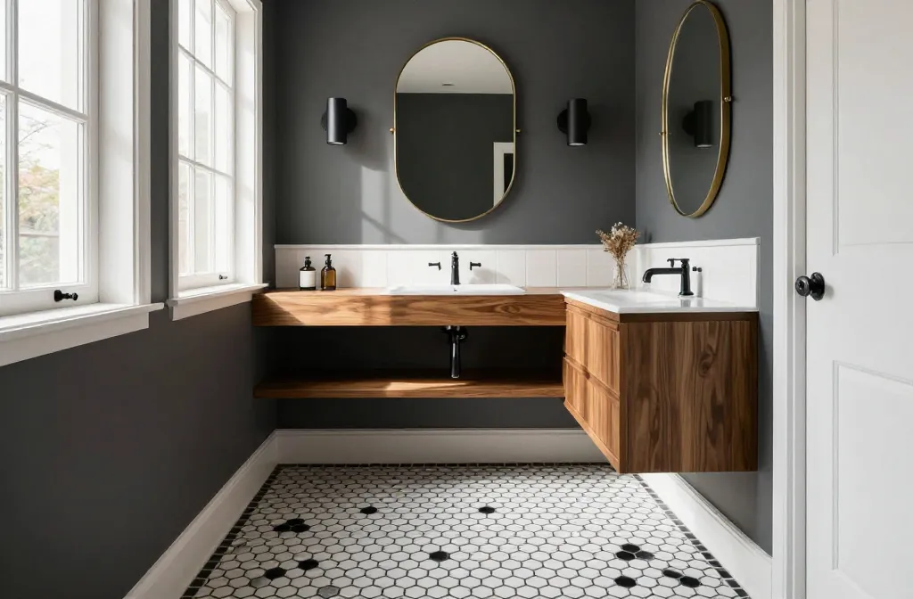13 Small Bathroom with Hexagon Tile Floor: Chic Small-Space Hacks 1 13 Small Bathroom with Hexagon Tile Floor: Chic Small-Space Hacks