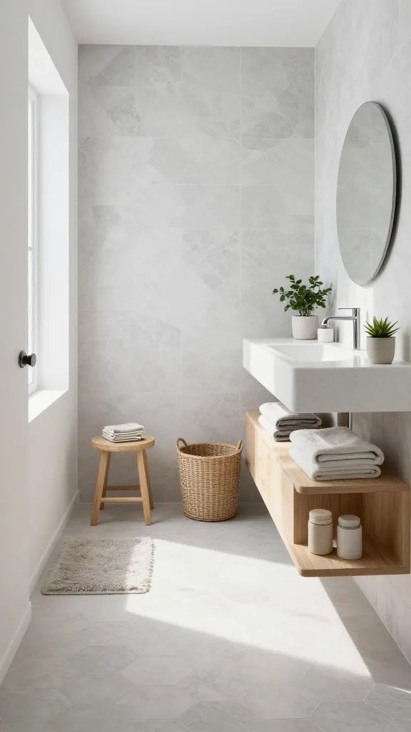13 Small Bathroom with Hexagon Tile Floor: Chic Small-Space Hacks 3 Item 2