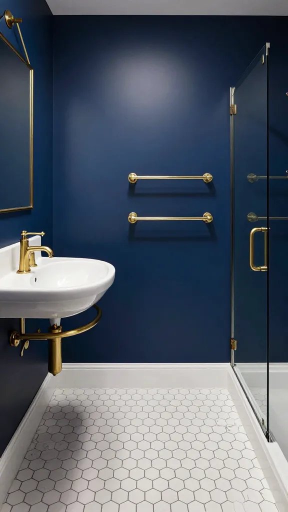 13 Small Bathroom with Hexagon Tile Floor: Chic Small-Space Hacks 5 Item 4