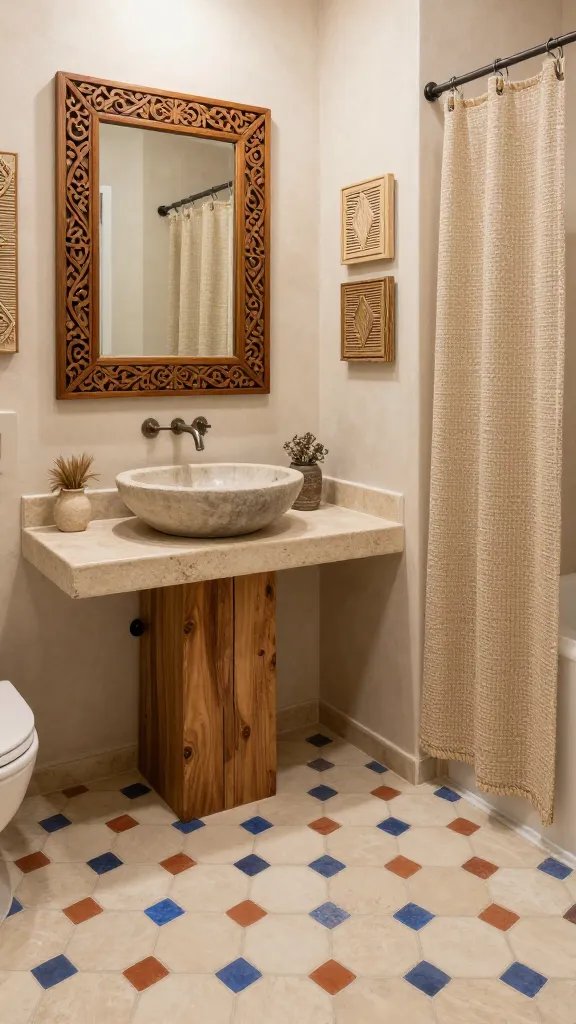 13 Small Bathroom with Hexagon Tile Floor: Chic Small-Space Hacks 10 Item 9