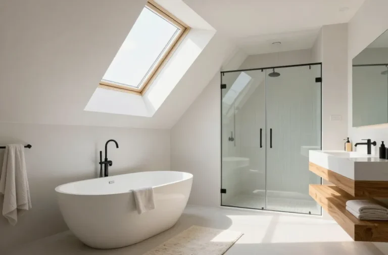 10 Small Bathroom with High Ceiling Ideas to Wow You 11 10 Small Bathroom with High Ceiling Ideas to Wow You