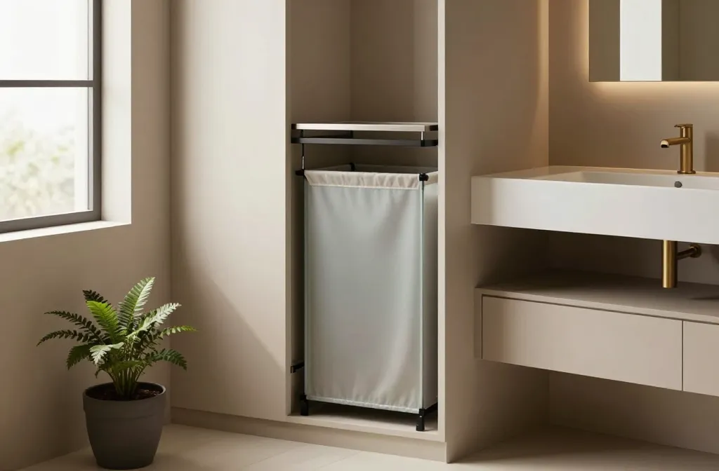 8 Small Bathroom Hamper Ideas to Elevate Clutter Fast 1 8 Small Bathroom Hamper Ideas to Elevate Clutter Fast