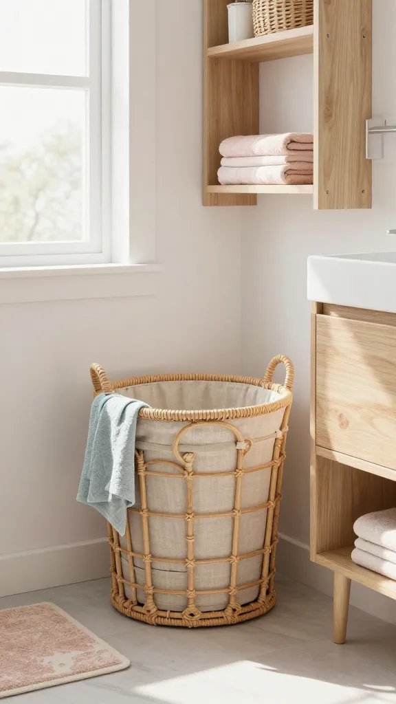 8 Small Bathroom Hamper Ideas to Elevate Clutter Fast 3 Item 2