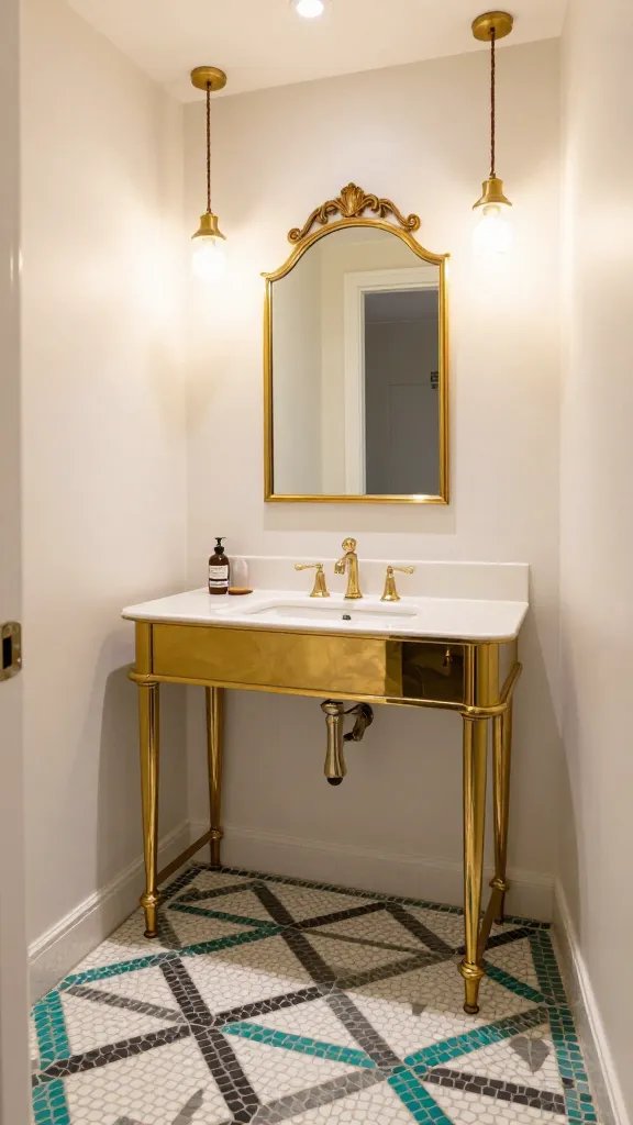 7 Small Bathroom with Gold Accents: Tiny Luxe Ideas 8 Item 7