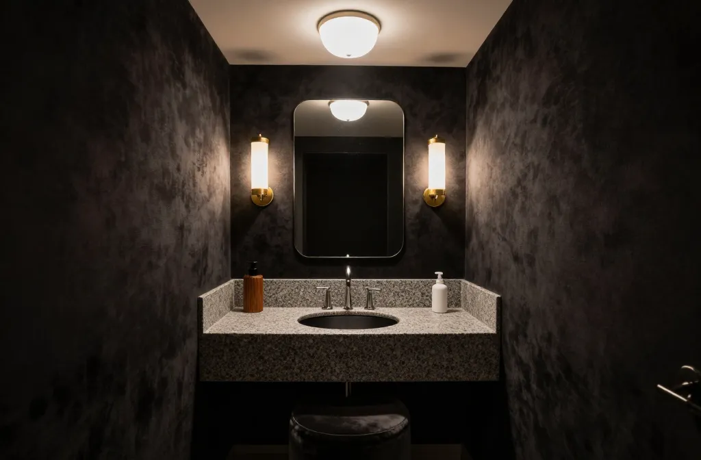 10 Small Bathroom with Dark Walls: Chic & Compact Dramas