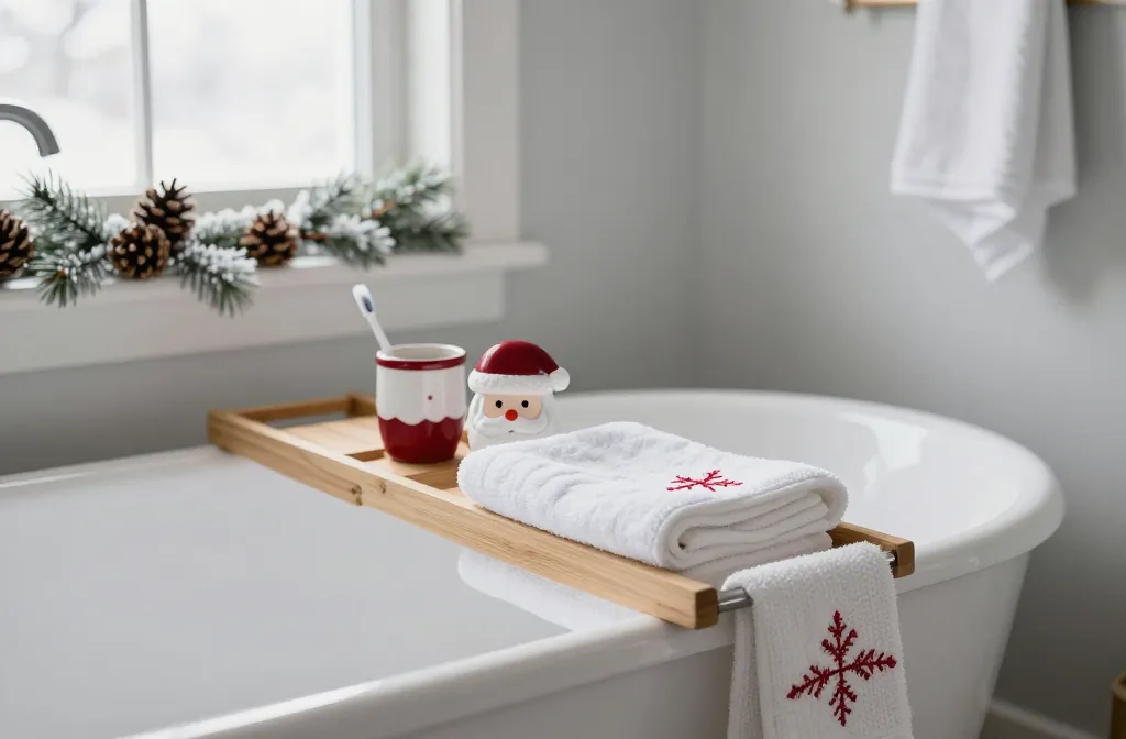 11 Small Bathroom Christmas Decor That Sparkles in Tiny Spaces