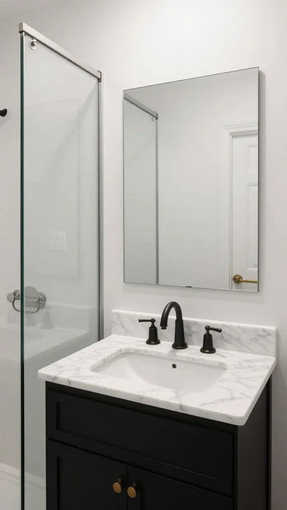 9 Black and White Small Bathroom: Chic Compact Upgrades 5 Item 4